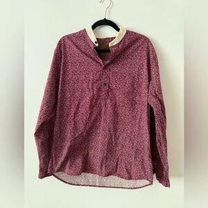 Elegant Maroon Floral Blouse